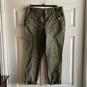 High rise pret a jet slim ankle pants forever olive new with tags size 8